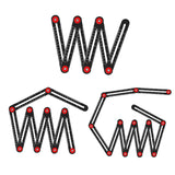 Maxbell Aluminium Alloy Multi Angle Ruler Positioning Tools for Carpenter 6 Section