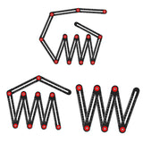 Maxbell Aluminium Alloy Multi Angle Ruler Positioning Tools for Carpenter 6 Section