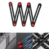 Maxbell Aluminium Alloy Multi Angle Ruler Positioning Tools for Carpenter 6 Section