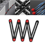 Maxbell Aluminium Alloy Multi Angle Ruler Positioning Tools for Carpenter 6 Section