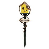 Maxbell Bird House Stakes Handpainted Farmhouse Style Weatherproof for Yard Patio yellow