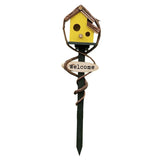 Maxbell Bird House Stakes Handpainted Farmhouse Style Weatherproof for Yard Patio yellow