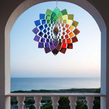Maxbell Stainless Steel 3D Wind Spinner Indoor/Outdoor Garden Balcony Ornaments Rainbow
