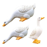 Maxbell Garden Statues Duck Carving Resin Miniature Craft for Garden Home Ornaments Large