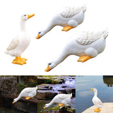 Maxbell Garden Statues Duck Carving Resin Miniature Craft for Garden Home Ornaments Large