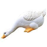 Maxbell Garden Statues Duck Carving Resin Miniature Craft for Garden Home Ornaments Large