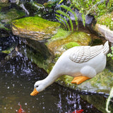 Maxbell Garden Statues Duck Carving Resin Miniature Craft for Garden Home Ornaments Large
