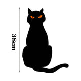 Maxbell Black Cat Silhouette Garden Stakes Halloween Party Iron for Yard Style A