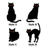 Maxbell Black Cat Silhouette Garden Stakes Halloween Party Iron for Yard Style A