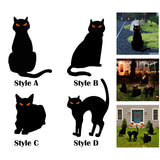 Maxbell Black Cat Silhouette Garden Stakes Halloween Party Iron for Yard Style A
