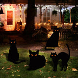 Maxbell Black Cat Silhouette Garden Stakes Halloween Party Iron for Yard Style A