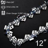 Maxbell 12-20 inch Chainsaw Chain Durable 3/8 Pitch Saw Chain for Cutting Lumbers 12in 44link