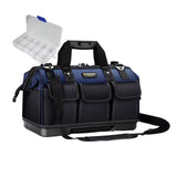 Maxbell 600D Waterproof Tool Bag Storage Hand Bag with Multi Pockets 16in Deep Blue