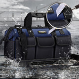 Maxbell 600D Waterproof Tool Bag Storage Hand Bag with Multi Pockets 16in Deep Blue