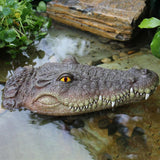 Maxbell Fake Floating Crocodile Head Water Decoy Prank Toy for Pond Pool Decor