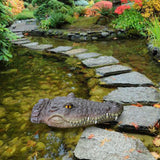 Maxbell Fake Floating Crocodile Head Water Decoy Prank Toy for Pond Pool Decor