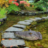Maxbell Fake Floating Crocodile Head Water Decoy Prank Toy for Pond Pool Decor