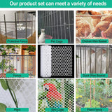 Maxbell Chicken Wire Frame Poultry Fencing Decorative Protective for Outdoor Safety White