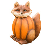 Maxbell Halloween Sculpture Pumpkin Animals Figurine for Outdoor Home 10cmx8cmx13cm