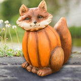 Maxbell Halloween Sculpture Pumpkin Animals Figurine for Outdoor Home 10cmx8cmx13cm
