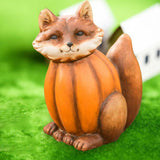 Maxbell Halloween Sculpture Pumpkin Animals Figurine for Outdoor Home 10cmx8cmx13cm