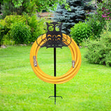 Maxbell Garden Hose Holder Storage Rack Freestanding for Lawn Outside Backyard owl