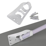 Maxbell Flagpole Holder Base White with Screws Mounting for Windsock Patio