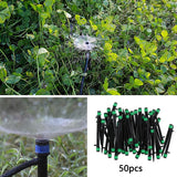 Maxbell 50Pcs Drip Irrigation System Kit Dripper Self Watering Spikes Plant Flower Green