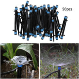 Maxbell 50Pcs Drip Irrigation System Kit Dripper Self Watering Spikes Plant Flower Blue