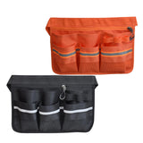 Maxbell Tool Bag Oxford Cloth with Pockets Gardener for Cleaning Restaurant Catering Black