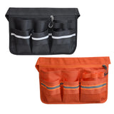 Maxbell Tool Bag Oxford Cloth with Pockets Gardener for Cleaning Restaurant Catering Black