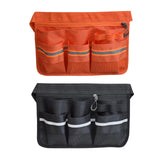 Maxbell Tool Bag Oxford Cloth with Pockets Gardener for Cleaning Restaurant Catering Black