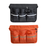 Maxbell Tool Bag Oxford Cloth with Pockets Gardener for Cleaning Restaurant Catering Black