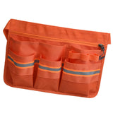 Maxbell Tool Bag Oxford Cloth with Pockets Gardener for Cleaning Restaurant Catering Orange