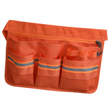 Maxbell Tool Bag Oxford Cloth with Pockets Gardener for Cleaning Restaurant Catering Orange
