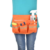 Maxbell Tool Bag Oxford Cloth with Pockets Gardener for Cleaning Restaurant Catering Orange