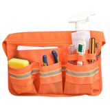 Maxbell Tool Bag Oxford Cloth with Pockets Gardener for Cleaning Restaurant Catering Orange