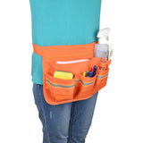 Maxbell Tool Bag Oxford Cloth with Pockets Gardener for Cleaning Restaurant Catering Orange