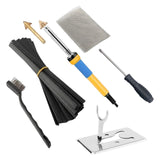 Maxbell Auto Electric Soldering Iron Flat Tips Welding EU Plug with Welding Rods