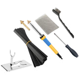 Maxbell Auto Electric Soldering Iron Flat Tips Welding EU Plug with Welding Rods