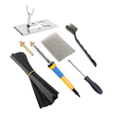 Maxbell Auto Electric Soldering Iron Flat Tips Welding EU Plug with Welding Rods