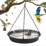 Maxbell Hanging Bird Feeder Dish Strong Chains Food Platform for Outdoor Garden grey