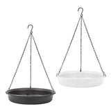 Maxbell Hanging Bird Feeder Dish Strong Chains Food Platform for Outdoor Garden grey