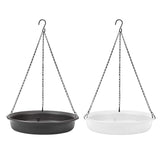 Maxbell Hanging Bird Feeder Dish Strong Chains Food Platform for Outdoor Garden grey