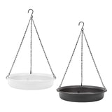 Maxbell Hanging Bird Feeder Dish Strong Chains Food Platform for Outdoor Garden grey