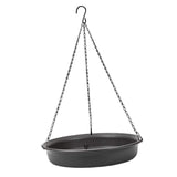 Maxbell Hanging Bird Feeder Dish Strong Chains Food Platform for Outdoor Garden grey