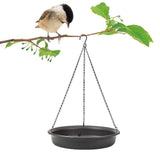 Maxbell Hanging Bird Feeder Dish Strong Chains Food Platform for Outdoor Garden grey