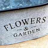 Maxbell Iron Planter Pot Flower Containers with Handle for Garden Balcony Oval