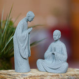 Maxbell Resin Aquarium Buddha Statue Figurine Indoor Decoration Landscape Sitting