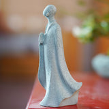Maxbell Abstract Resin Aquarium Buddha Statue Figurine Fengshui Craft Standing